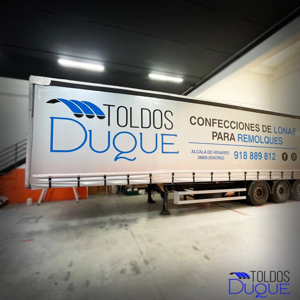 Toldos Duque camion rotulado